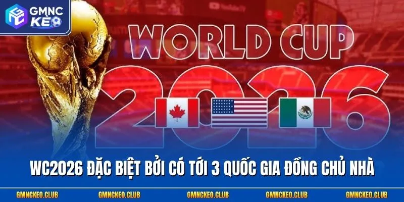 WC2026 đặc biệt bởi có tới 3 quốc gia đồng chủ nhà