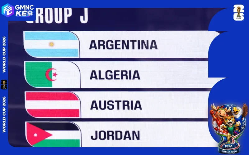 Lịch thi đấu bảng J World Cup 2026