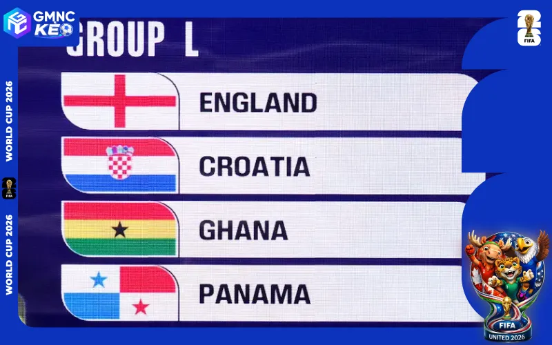 Lịch thi đấu bảng L World Cup 2026
